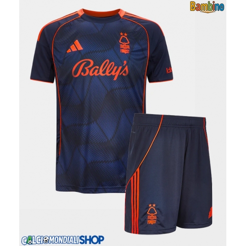 Maglie da calcio Nottingham Forest Terza Maglia Bambino 2025-26 Manica Corta + Pantaloni corti)